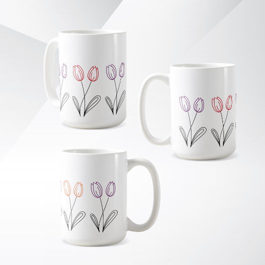 Einfache Tulip Blume Design Tasse
