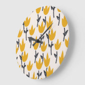 Einfache Tulip-Blume Große Wanduhr (Winkel)