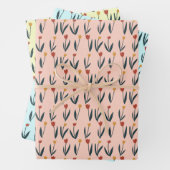 Einfache Tulips Osterfrühling Blumenmuster Geschen Geschenkpapier Set (Beispiel)