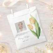Einfache Tulpen-Foto-Trauer-Samen Geschenktütchen (Ausgeschnitten)