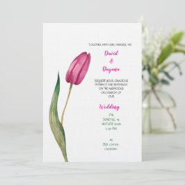 Einfache Tulpenblüten-Einladung Einladung