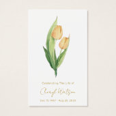 Einfache Tulpengedächtnis-Gebetskarte (Vorderseite)