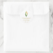 Einfache Tulpengedächtnis-Samenpackung Runder Aufkleber (Tasche)