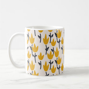 Einfache Tulpenmuster-Blume Kaffeetasse