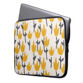 Einfache Tulpenmuster-Blume Laptopschutzhülle (Vorderseite Links)