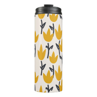 Einfache Tulpenmuster-Blume Thermosbecher