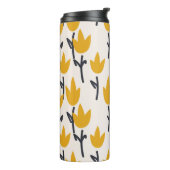 Einfache Tulpenmuster-Blume Thermosbecher (Nach links gedreht)