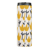 Einfache Tulpenmuster-Blume Thermosbecher (Rückseite)