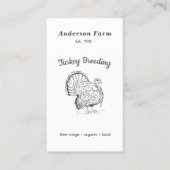 Einfache Türkei-Farm vertikal Visitenkarte (Vorderseite)