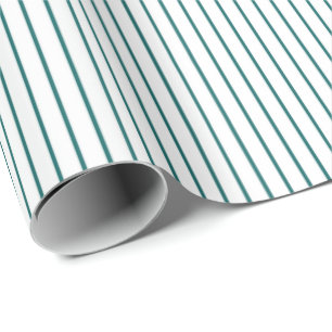 Einfache Türkis-Pinstripe Minimalistische Allerlei Geschenkpapier