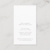 Einfache Türkis-Trainer für Gesundheit und Wellnes Visitenkarte (Rückseite)