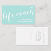Einfache Türkis-Trainer für Gesundheit und Wellnes Visitenkarte (Vorne/Hinten)