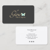 Einfache Türkisblume Visitenkarte (Vorne/Hinten)