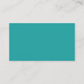 Einfache türkise Hochzeitswebsite mit QR-Code in w Begleitkarte (Rückseite)