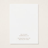 Einfache Türkise Ohrsichtkarte (Rückseite)