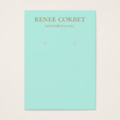 Einfache Türkise Ohrsichtkarte (Vorderseite)