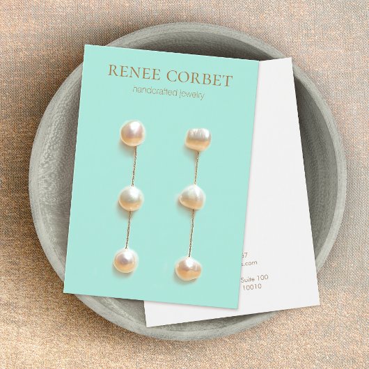 Einfache Türkise Ohrsichtkarte