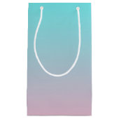 Einfache Türkisfarben bis Lavender Lila Kleine Geschenktüte (Vorderseite)