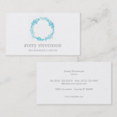 Einfache, türkisfarbene, handgezeichnete Kleider-L Visitenkarte (Vorne/Hinten)