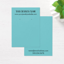 Einfache türkisfarbene Ohrring-Display-Karten