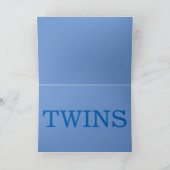 EINFACHE TWIN BABY BOYS ANKÜNDIGUNG GREETCARD (Innenseite)
