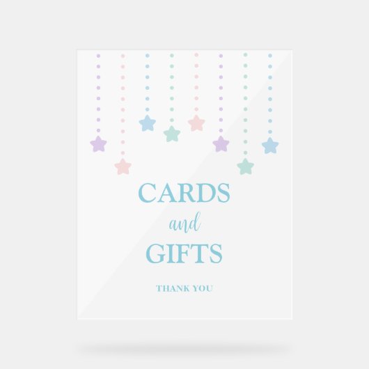 Einfache Twinkle Kleine Sterne Karten und Geschenk Acrylschild (Vorderseite)