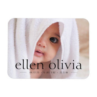 Einfache Typ Baby Birth Foto Ankündigung Magnet