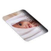 Einfache Typ Baby Birth Foto Ankündigung Magnet (Rechte Seite)