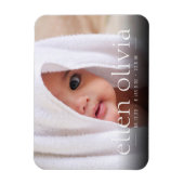 Einfache Typ Baby Birth Foto Ankündigung Magnet (Vertikal)