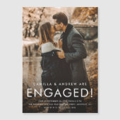 Einfache Typ-Foto-Hochzeitspartei Magneteinladung (Vorderseite)