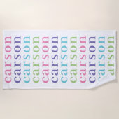 Einfache Type Girls - Personalisiert wiederholter Strandtuch (Vorderseite)