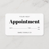 Einfache Type Minimal Erinnerung Terminkarte (Vorderseite)