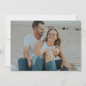 Einfache Typografie 5 Foto Collage Wedding Save The Date (Rückseite)