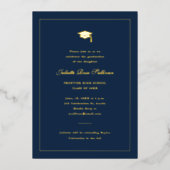 Einfache Typografie-Abschluss Folieneinladung (Vorderseite)