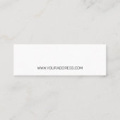 Einfache Typografie-Adresse 02. Script-Schriftart. Mini Visitenkarte (Rückseite)