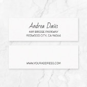 Einfache Typografie-Adresse 02. Script-Schriftart. Mini Visitenkarte