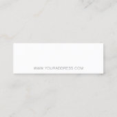 Einfache Typografie-Adresse 04. Script-Schriftart. Mini Visitenkarte (Rückseite)