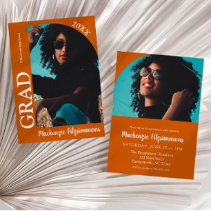 Einfache Typografie Arch Foto Abschluss Einladung