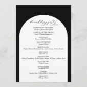 Einfache Typografie, Arch on Black Elegant Programm (Rückseite)