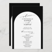 Einfache Typografie, Arch on Black Elegant Programm (Vorne/Hinten)