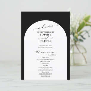 Einfache Typografie, Arch on Black Elegant Programm