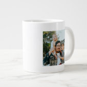 Einfache Typografie Bester Vater je Foto Jumbo-Tasse (Vorderseite Rechts)