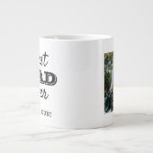 Einfache Typografie Bester Vater je Foto Jumbo-Tasse (Vorderseite)