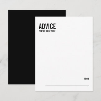 Einfache Typografie-Brautparty-Ratenkarte Hinweiskarte