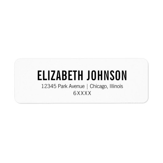 Einfache Typografie-Bridal-Adresse (Vorne)