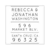Einfache Typografie | Custom Wedding Rücksendeadre Gummistempel (Prägung)
