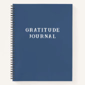 Einfache Typografie Dankesblatt in Indigoblau Notizblock (Vorderseite)