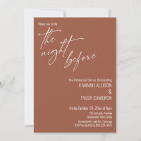Einfache Typografie Die Nacht vor Terracotta