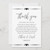 einfache Typografie-Ehe danke Karten (Vorderseite)