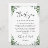 einfache Typografie-Ehe danke Karten (Vorne/Hinten)